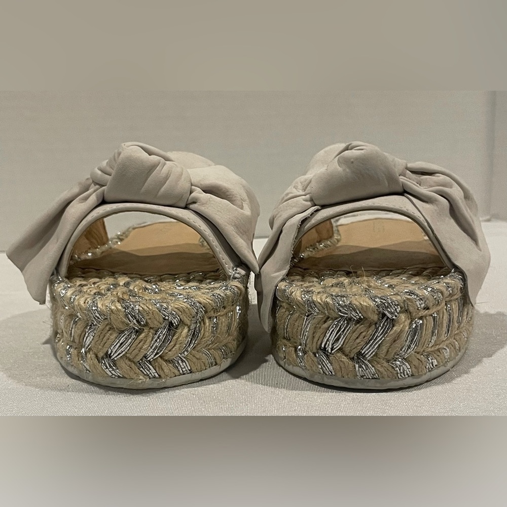 J/Slides Ritsy Espadrille Bow Slides Soft Gray / … - image 2